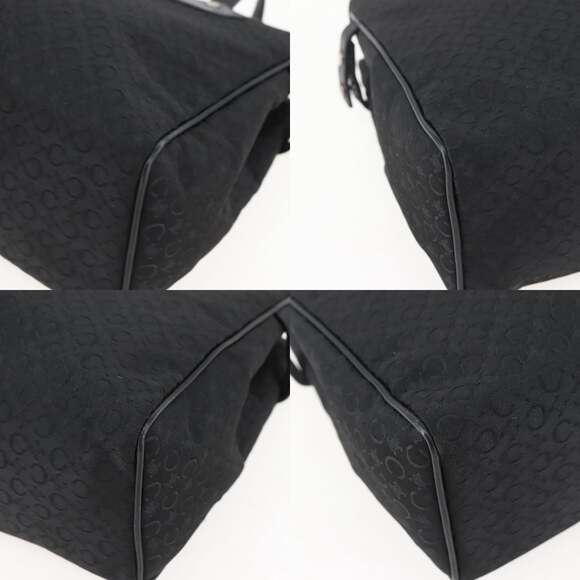 CELINE C Macadam Canvas Hand Bag Black Silver - Picture 10 of 13